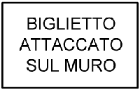 biglietto attaccato sul muro